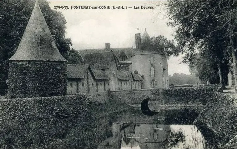Fontenay-sur-conie - Les douves du château - Carte postale ancienne